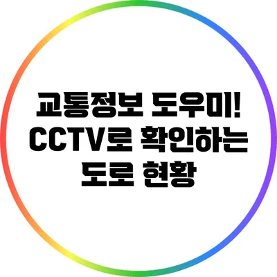 교통정보 도우미! CCTV로 확인하는 도로 현황