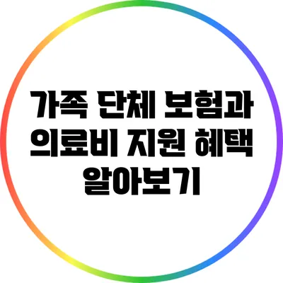 가족 단체 보험과 의료비 지원 혜택 알아보기