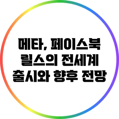 메타, 페이스북 릴스의 전세계 출시와 향후 전망