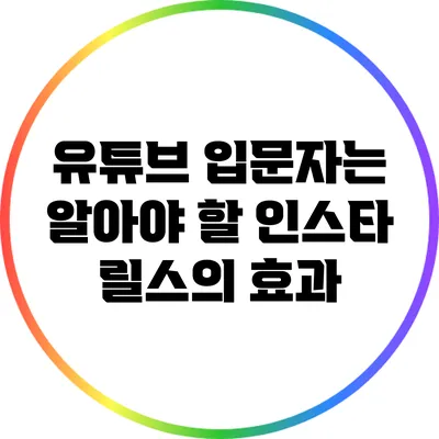 유튜브 입문자는 알아야 할 인스타 릴스의 효과