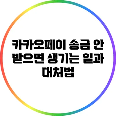 카카오페이 송금 안 받으면 생기는 일과 대처법