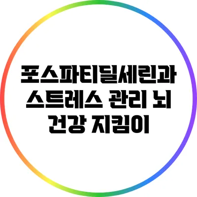 포스파티딜세린과 스트레스 관리: 뇌 건강 지킴이