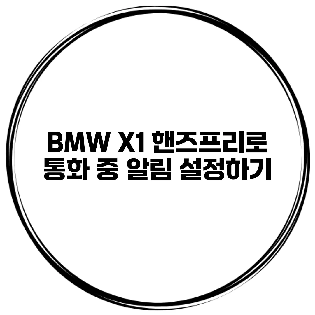 BMW X1 핸즈프리로 통화 중 알림 설정하기
